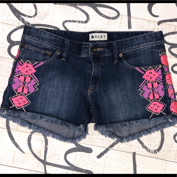 Roxy Embroidered Festival Tribal Roxy Shor… - Picture 7 of 8